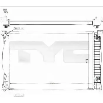 Motor automobilu TYC 702-0014-R Chladič, chlazení motoru
