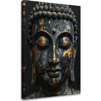 Obraz Obraz do obýváku, ložnice, kanceláře, Černá socha Buddhy Zen Spa Orient 60x90