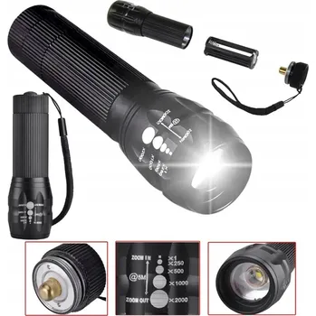 Svítilna Malá Kapesní LED Svítilna 150lm ZOOM 3 Režimy CREE-XML-T6