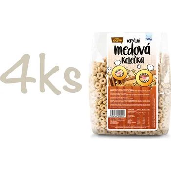 REJ Food S. R. O. Kolečka medová cereální 500g Balení: 4 ks