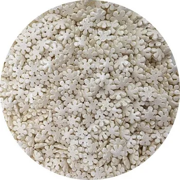 Cukrové zdobení bílé perleťové sněhové vločky 80g - I LOVE CAKES