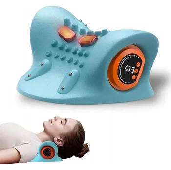 Masážní přístroj Elektrický polštář pod krk, masážní přístroj na páteř, uvolňovač pro krk, úleva