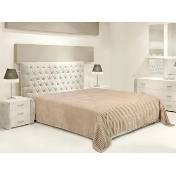 Prostěradlo Přehoz na postel Matex polyester 210 cm x 170 cm béžový