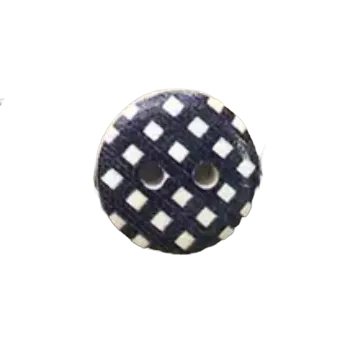 Knoflík Knoflík dřevěný - kontrast bílé a černé IX