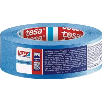 Lepicí páska Maskovací papírová malířská páska Tesa UV Tape 50 mm x 50 m, modrá