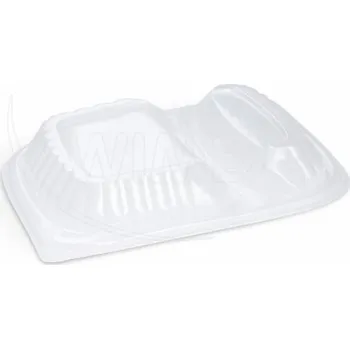 Jednorázové nádobí Víčko (PP) ECONOMY průhledné pro menu mísu do mikrovlnky 78312 [100 ks]