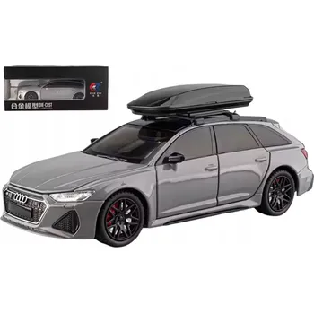 autíčko Model Audi RS6 C8 1:24 - Model s otevíracími dveřmi, kapotou a kufrem - Zvuk motoru a LED světla