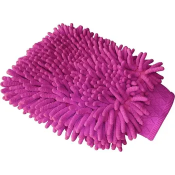 Pro koně Čistící rukavice HIPPOTONIC Chenille z mikrovlákna fialová