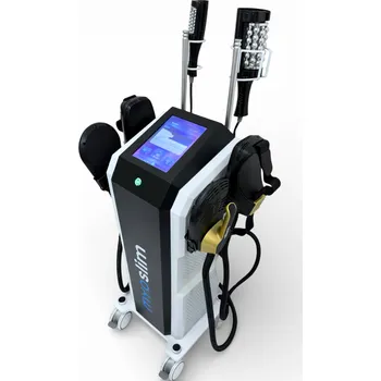 Masážní přístroj Profi EMS stroj do salonů Myoslim PRO 4x EMS hlavice + 2 madero rollery, černo-zlatá