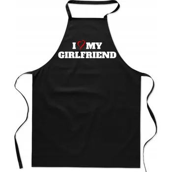 Kuchyňská zástěra Kuchyňská zástěra na Valentýna I Love My Girlfriend Dárek Valentýn
