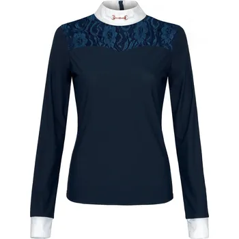 Dámské tričko Dámské jezdecké závodní tričko EQUESTRIAN QUEEN 25AW tmavě modré, velikost M