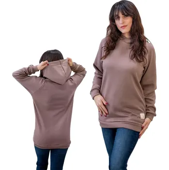 Dámská mikina ESITO | Dámská zateplená mikina Warmkeeper Brown extended - hnědá / XS