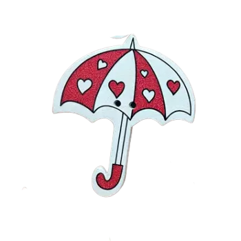 Knoflík Knoflík dřevěný deštník III (3,0 x 3,5 cm)