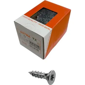 Vrut Šrouby ASTRA 4x16mm, bílý pozink, 1000 ks, TORX TX20