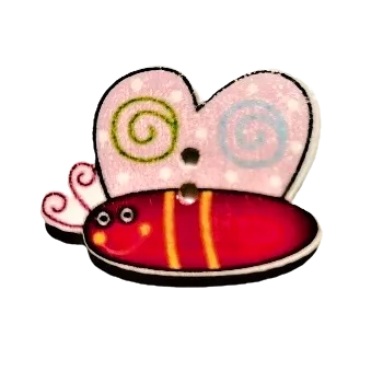 Knoflík Knoflík dřevěný motýlek II