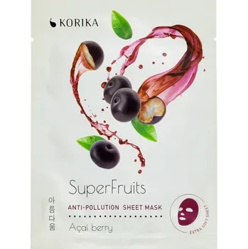 Pleťová maska KORIKA SUPER FRUITS ACAI BERRY TEXTILNÍ MASKA