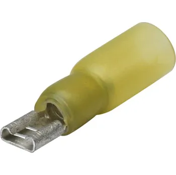 Elektrický konektor Faston konektor 4,8 mm - samice / kabel 4-6 mm - smršť. izolace / poloizolovaný