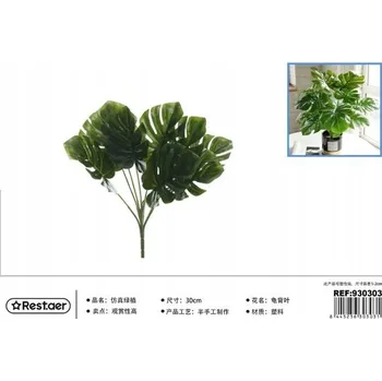 umělá květina Rest.aer-Kytice 9 listů monstery 30 CM