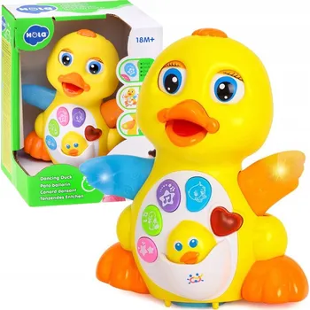 Hračka pro nejmenší Hračka Hola kačenka žlutá zvuková světelná 18 m +
