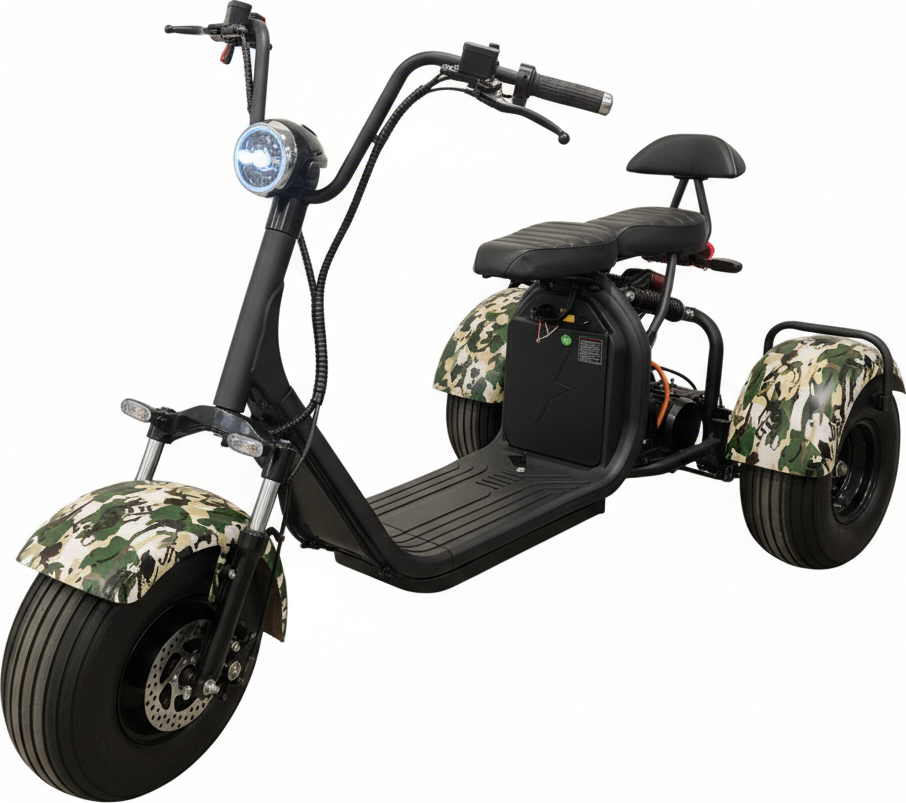 Elektro tříkolka Sport 2000W 20Ah baterie, maskáč