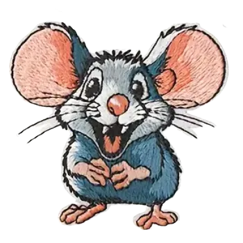 Nášivka Nažehlovací nášivka - myška III (7,1 x 6,8 cm)