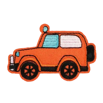 Nažehlovací nášivka oranžové auto