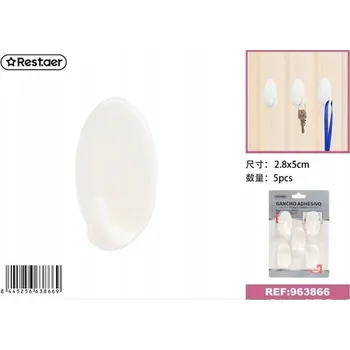 Věšák Rest.aer-Bílý plastový háček 2.8*5 CM