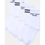 Sinsay - 5 balení ponožek - bílá