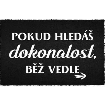 Rohožka Kokosová rohožka černá vstupní dekorativní Veselý Dárek Perfektní