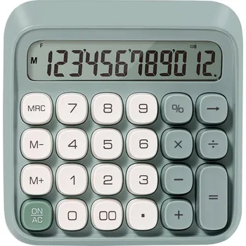 Kancelářská technika Kalkulačka DELI EM36 zelená/baterie v balení