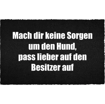 Rohožka Černá kokosová rohožka vstupní do domu | Bez obav o psa Dárek