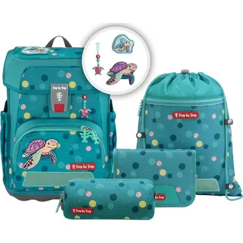 Školní batoh Školní aktovka Step by Step CLOUD, Turtle Josie - 5dílný set