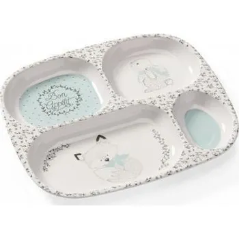 Thermobaby Dělený melaminový talířek Forest lesní zvířátka