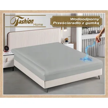 Prostěradlo Prostěradlo voděodolné s gumou bavlna 160 x 200 cm NEPROMOKAVÉ, šedé