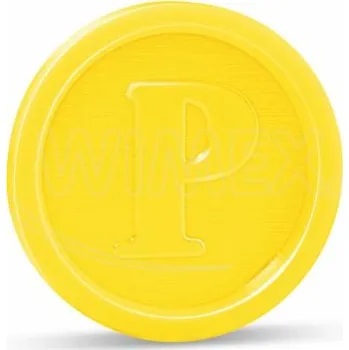 Jednorázové nádobí Žeton (PS) žlutý Ø23mm [100 ks]