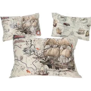 Polštář DEKORAČNÍ POLŠTÁŘ VELKÝ POLŠTÁŘ HISTORICKÉ CESTY MAPY CARMANI