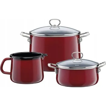 Sada nádobí Sada hrnců Riess Rosso, 3dílná
