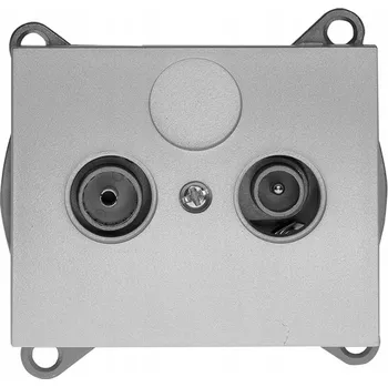 Elektrická zásuvka Anténní zásuvka nástěnná Abex stříbrná