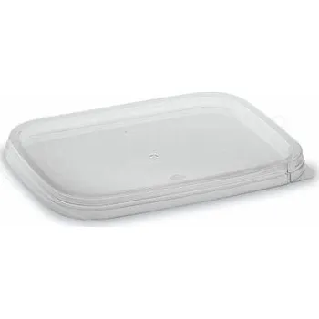 Jednorázové nádobí Víčko s pojistkou (PP) průhledné pro misku 108 x 81 mm [500 ks]