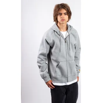 Pánská mikina Carhartt WIP Hooded Chase Jacket Grey Heather / Gold S