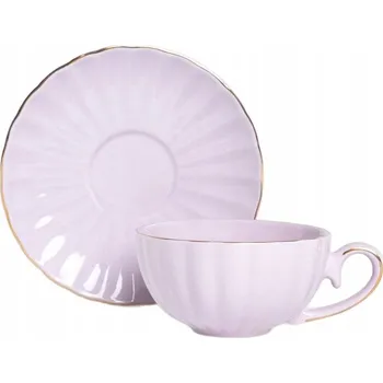 Šálek MINA s podšálkem malá fialová 0,2 l HOMLA