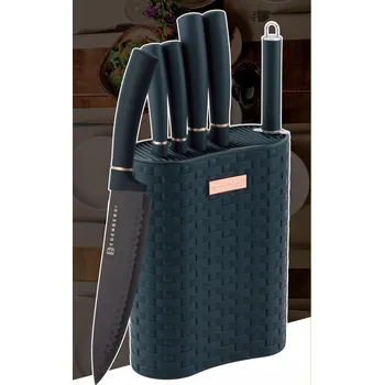Kuchyňský nůž Sada nožů v bloku Edenberg SADA NOŽŮ + BROUSEK V BLOKU 5 ks