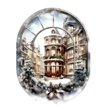 Vánoce Nažehlovací obrázek - vánoční okno III (17,7 x 23,0 cm)