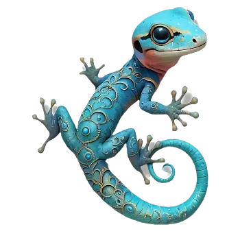 Samolepící dekorace Vinylová samolepka - gekon (9,3 x 12,0 cm)