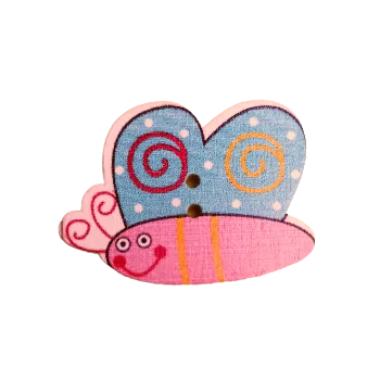 Knoflík Knoflík dřevěný motýlek VII