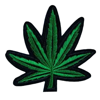 Nažehlovací nášivka - list konopí (8,2 x 8,0 cm)