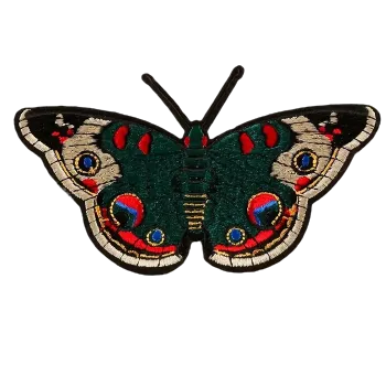 Nažehlovací nášivka - tmavý motýl (14,0 x 8,5 cm)