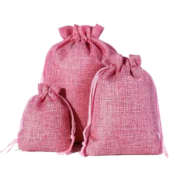 Dárková taška Pytlík z juty světle růžový (dva rozměry), Rozměr: 12,0 x 17,5 cm