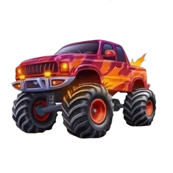 Nažehlovací obrázek - ohnivý Truck X (9,0 x 5,97 cm)