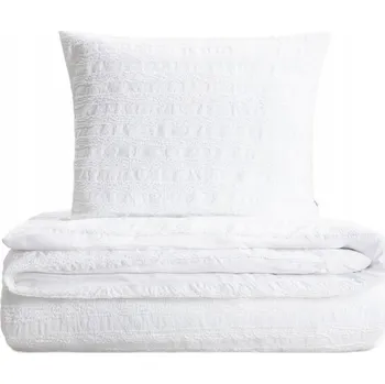 Povlečení Povlečení REYA z mikrovlákna s dekorativní texturou bílé 140x200 + 1*50x60 cm